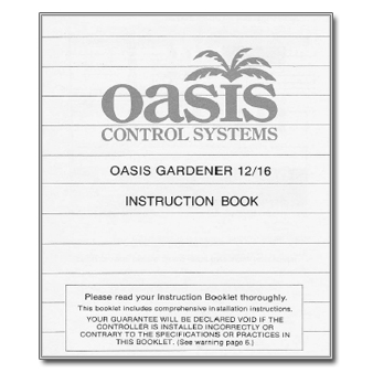 Oasis Gardener 12 16 Controller Manual