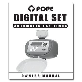Pope Digi Set Automatic Tap Timer Controller Manual