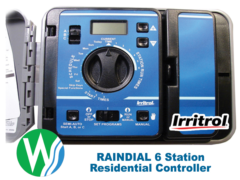 Raindial 6 station outdoor irrigation controller
